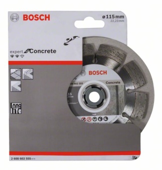 Алмазный отрезной круг для УШМ по бетону Expert for Concrete 115 x 22,23 x 2,2 x 12 mm 2608602555
